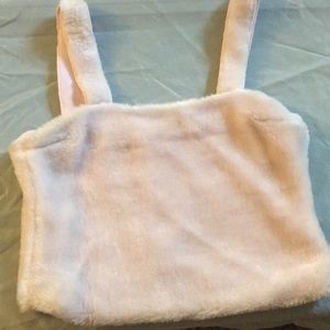 Vintage faux fur lilac tank